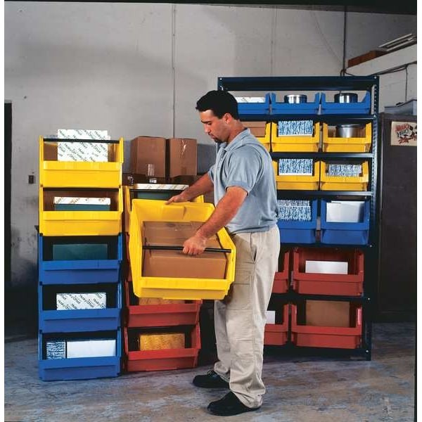 Quantum Storage Systems Qms543rd Storage Bin, Polyethylene, Red, 11 7/8 In H,
