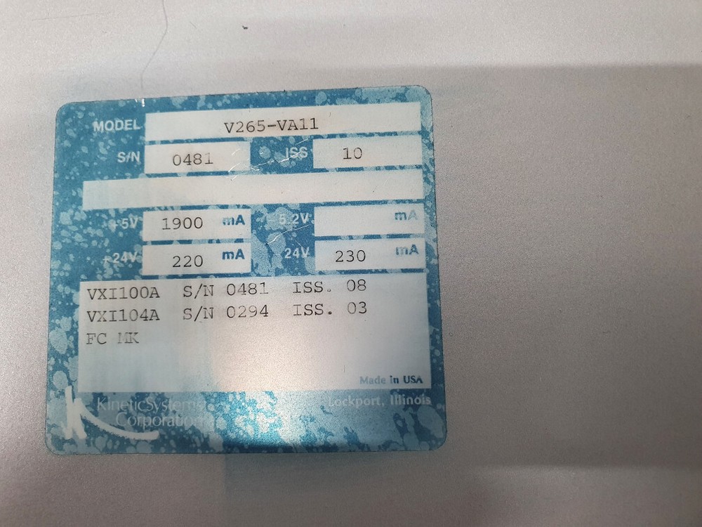 Kinetic Systems V265-VA11 16 Bit DAC