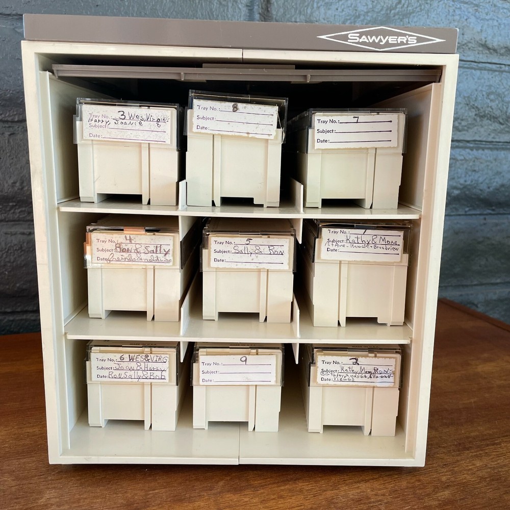 Swayer Tray-Master Slide File with 9 Empty Easy Edit Slide Trays