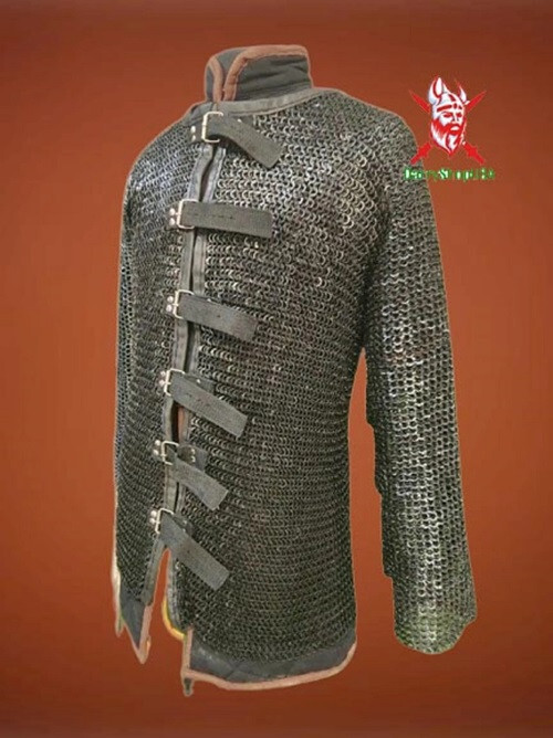 Open Chainmail Shirt, 9 mm Flat riveted with washer , Chainmail Shirt full sleev