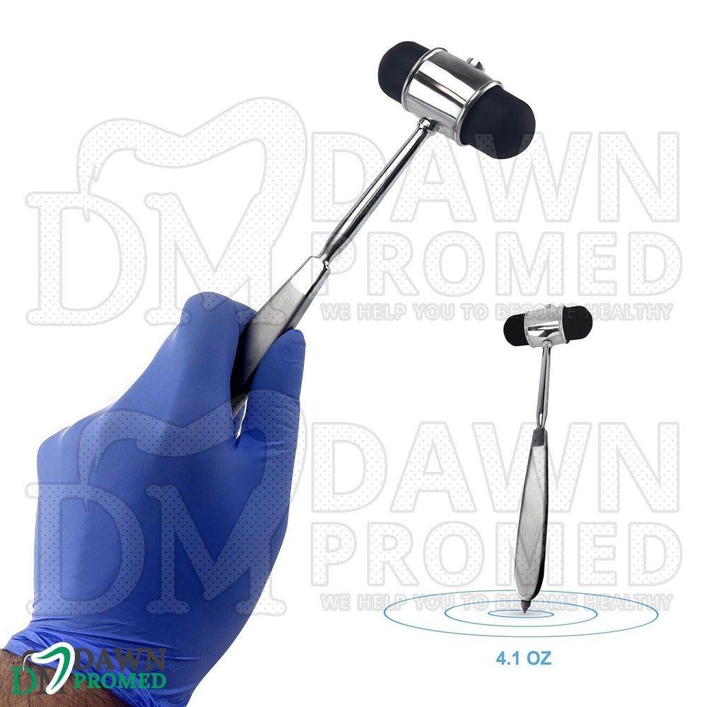Dejerine Percussion Hammer 9" W/Dual Rubber Head & Needle Diagnostic Instruments