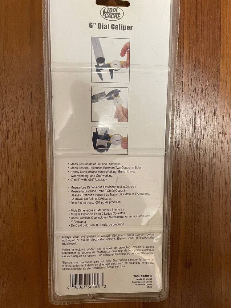 Tool Cache 6" Dial Caliper; Brand New in Original Packaging