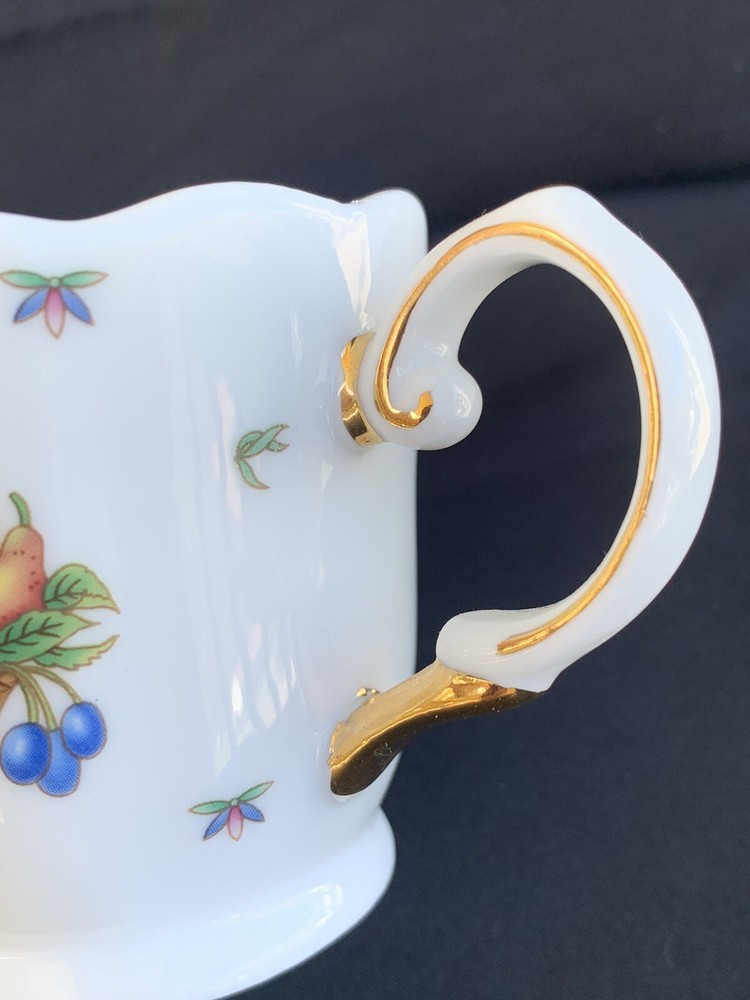 Porcelain Stacking Teapot & Cup - Fruit Pattern ~ Free Shipping