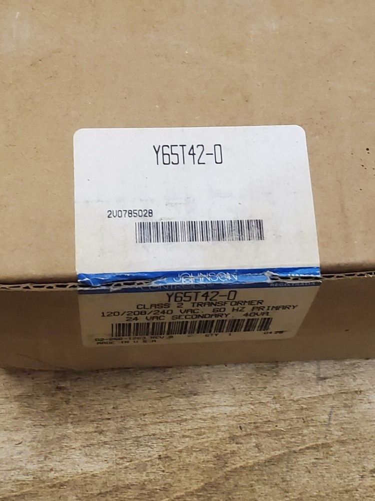 Johnson Controls Y65T42-0 Class 2 Transformer