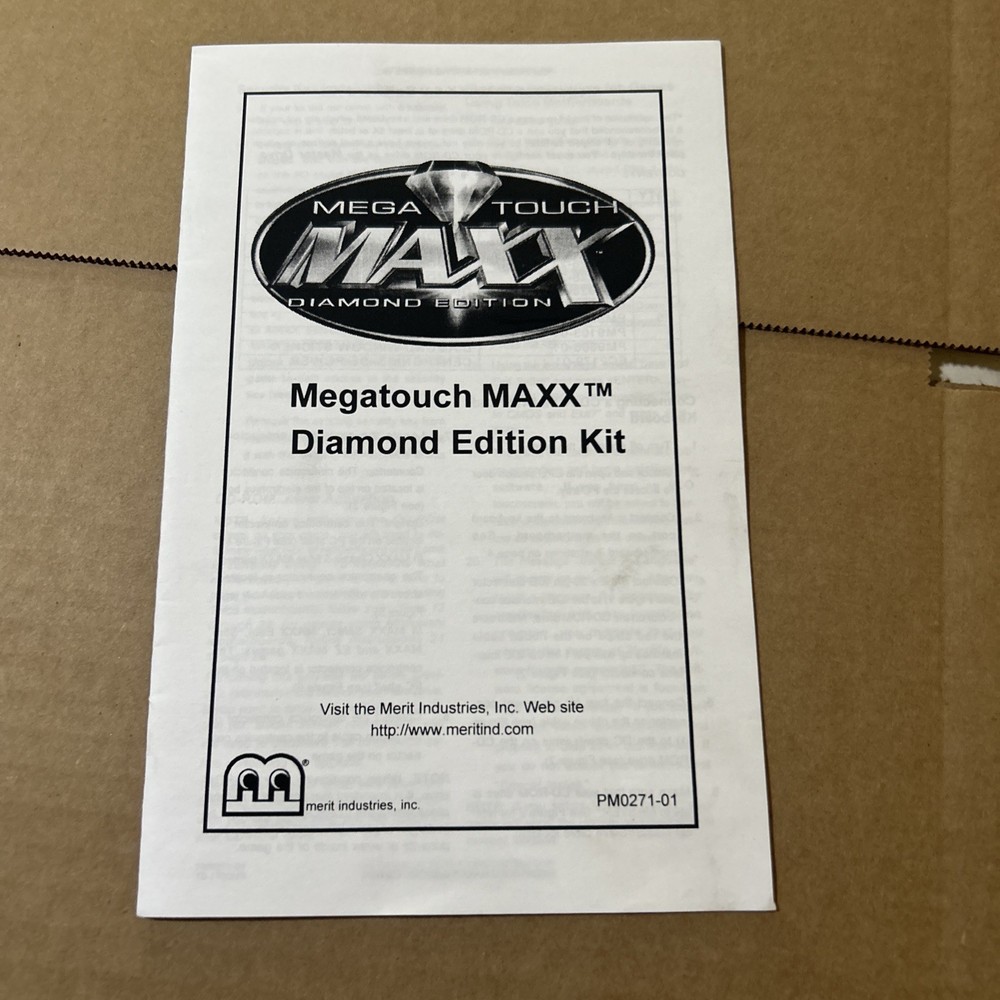 Original Maxx Diamond MERIT MEGATOUCH owners manual