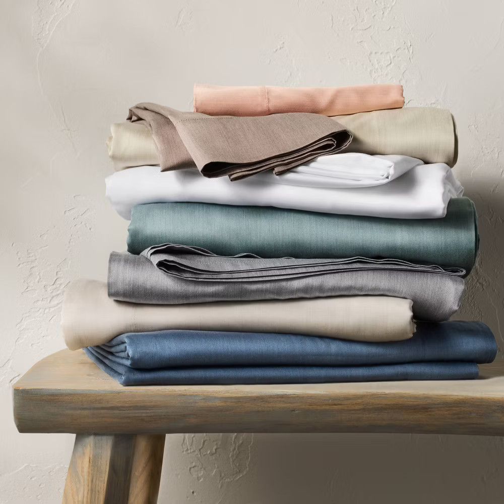 Queen 400 Thread Count Rayon from Bamboo Sheet Set Light Adobe Clay