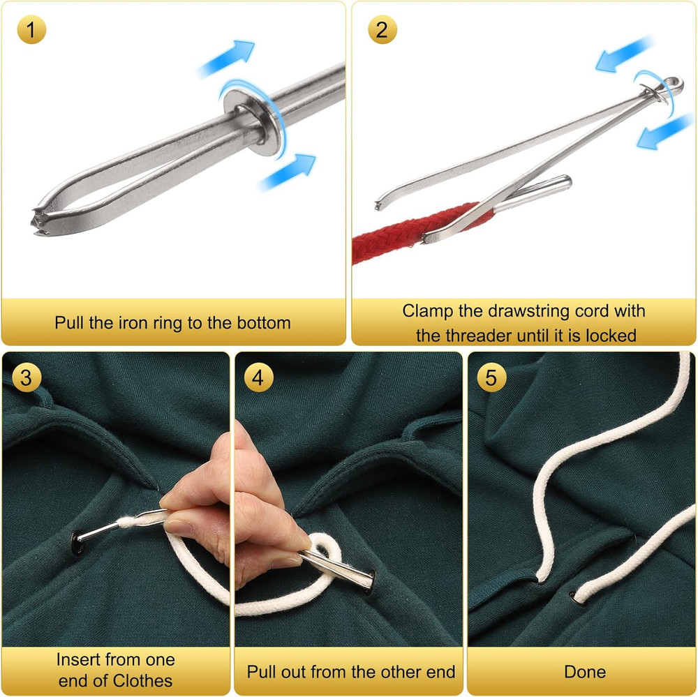 Drawstring Cords Replacement Drawstring Hoodie String Sewing Tool with Easy T...