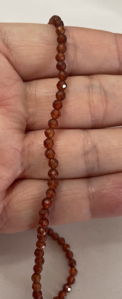 925 Stone Bead Necklace 17” Long