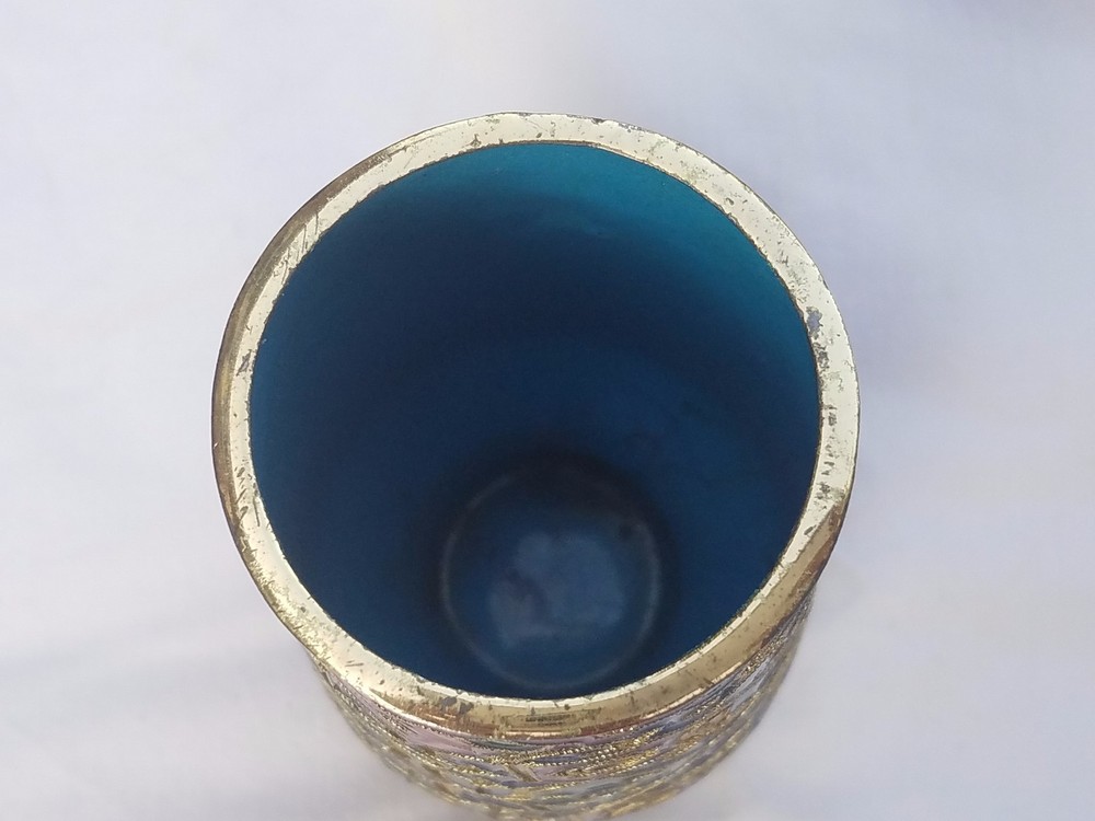 CHINESE BRASS ENAMEL VASE