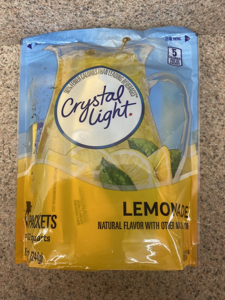 Crystal Light Lemonade Drink Mix 16 Packets- Makes 32 Quarts - (4 PACK)