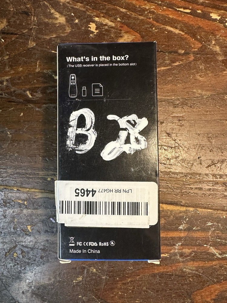 Wireless Presenter Pointer Black Red Light USB Plug & Play Remote Control