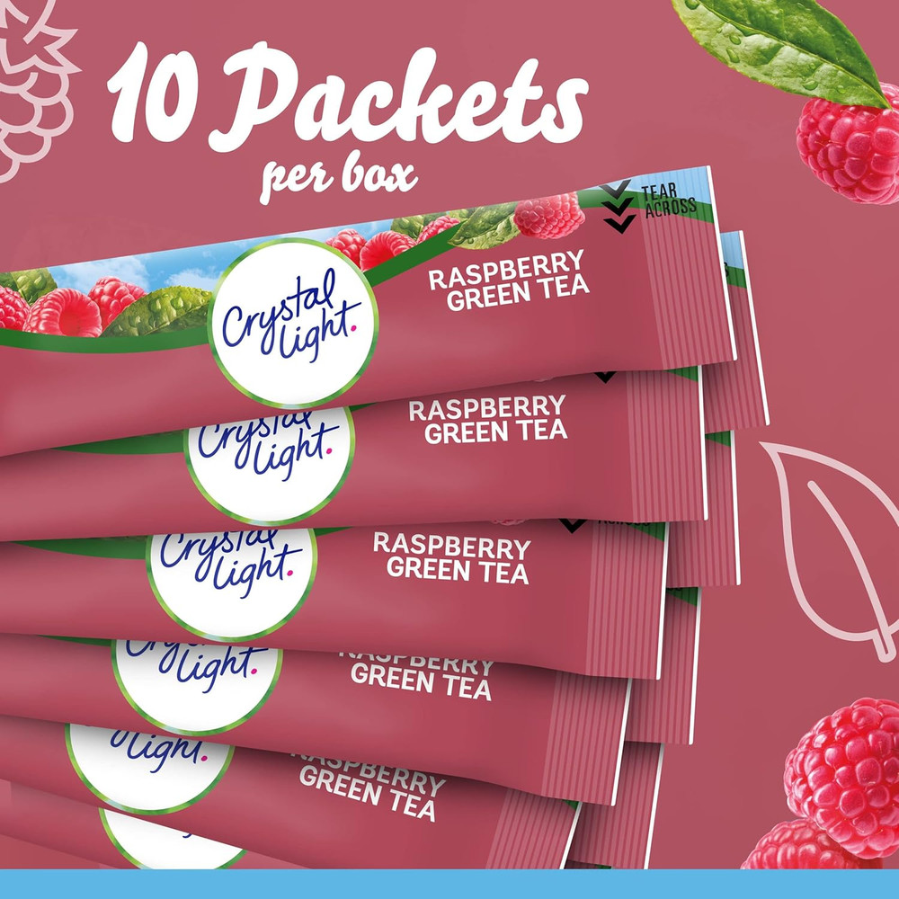 Crystal Light Raspberry Green Tea Naturally Flavored Powdered Drink Mix