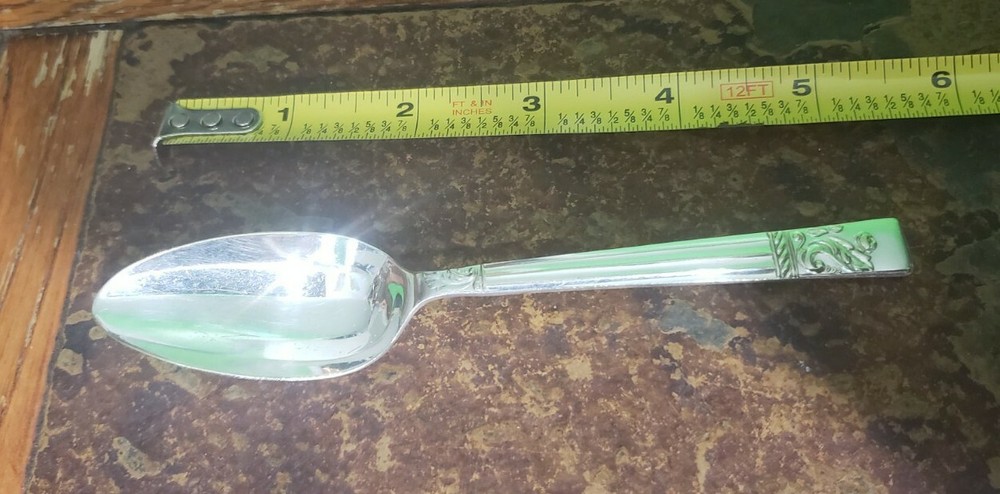 SHEFFIELD ENGLAND ANGORA ANV5 PATTERN SILVERPLATED ORANGE/FRUIT 🥝🍉🍊 SPOON