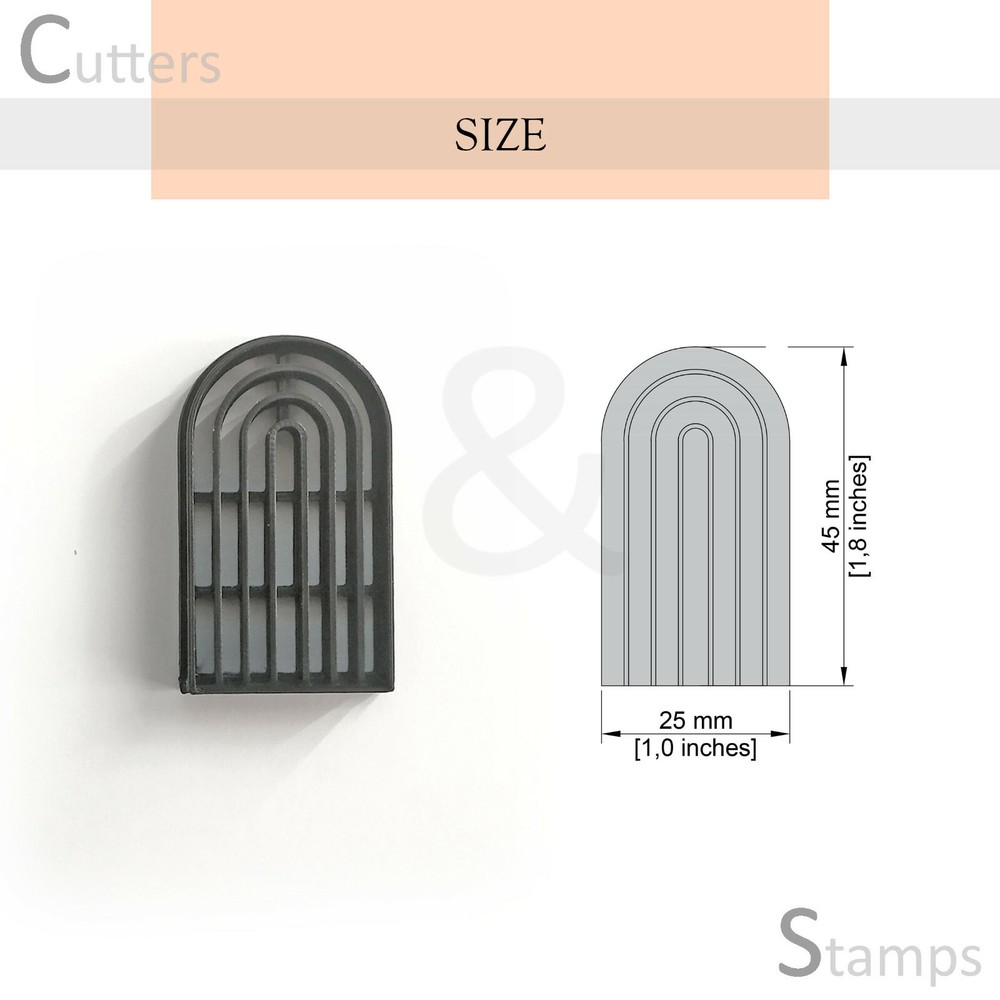 Polymer clay cutter with Pattern | Arch Polymer Clay cutter |