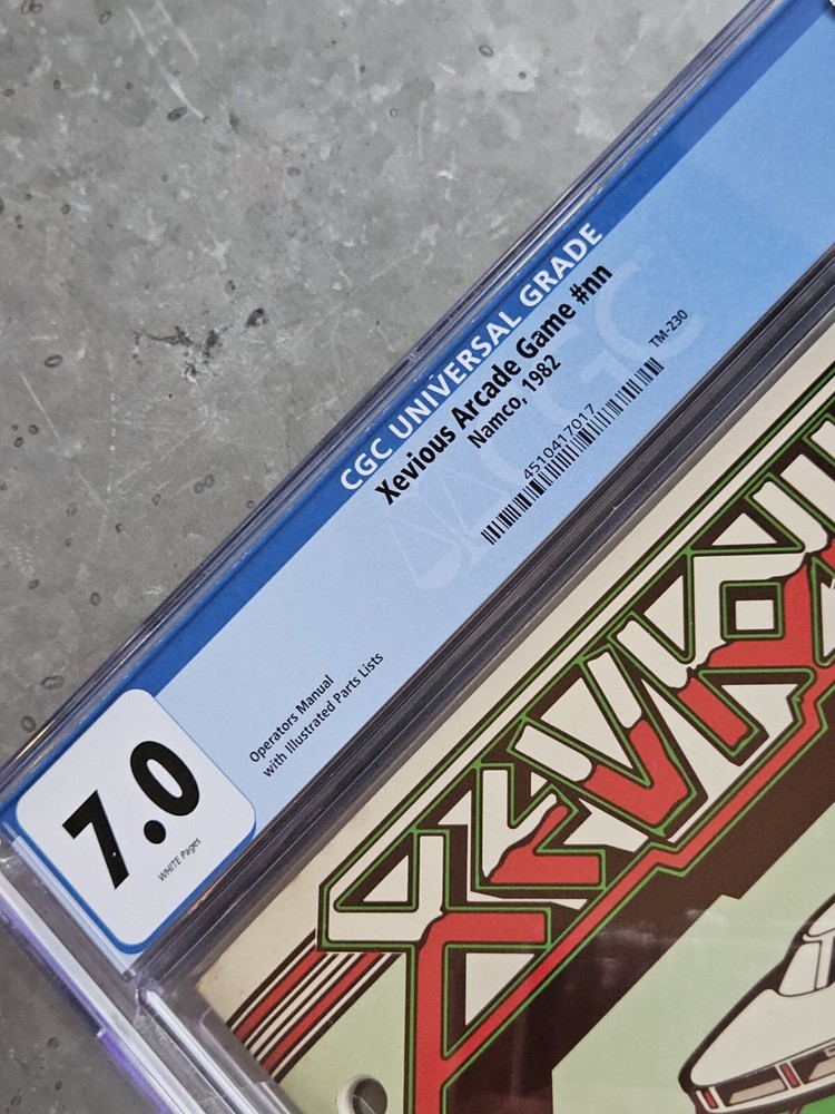 XEVIOUS Arcade Game MANUAL 1982 - CGC 7.0 - VINTAGE 🛸🕹️