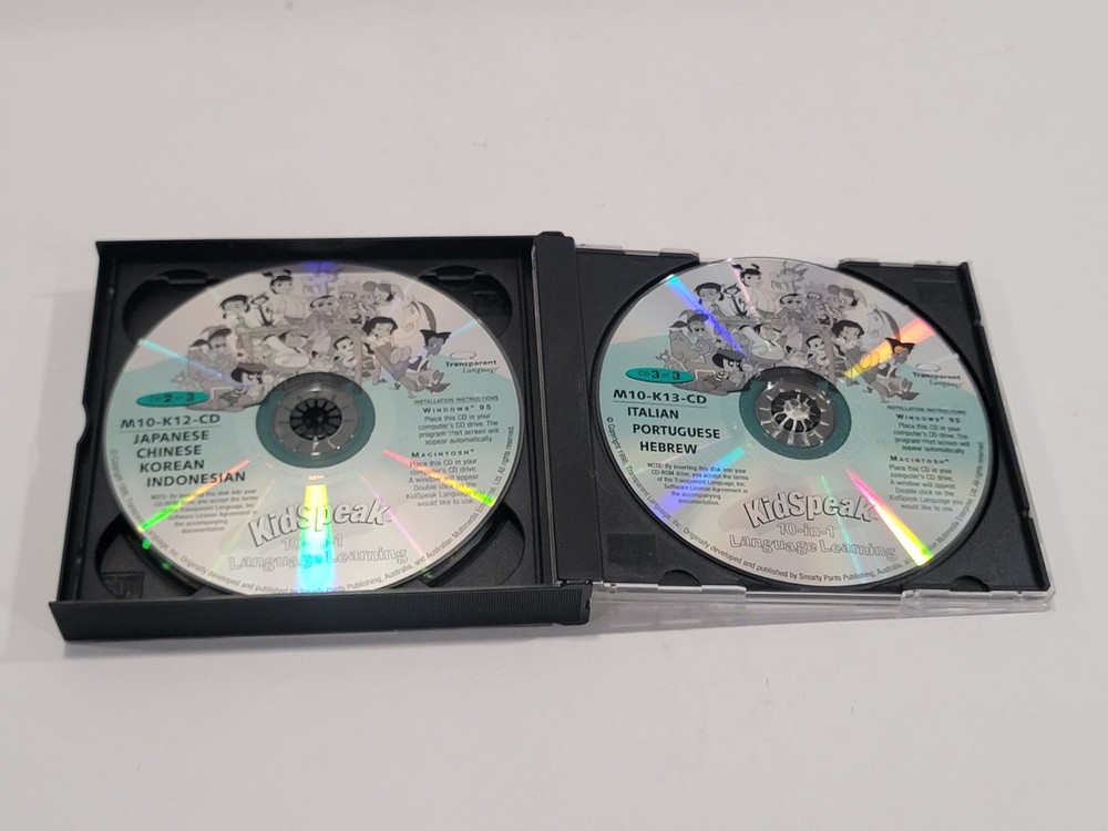 Transparent Language KidSpeak 10 in 1 Language Learning PC CD-ROM | 3 Discs