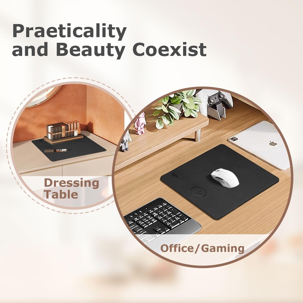 Wireless Charging Mouse Pad Firelison 2 in 1 Leather Multifunctional Office D...
