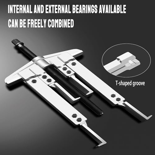 Gear Puller Set, 3 in1 Heavy Duty Bearing/Pulley Puller Kit, Lengthening Red