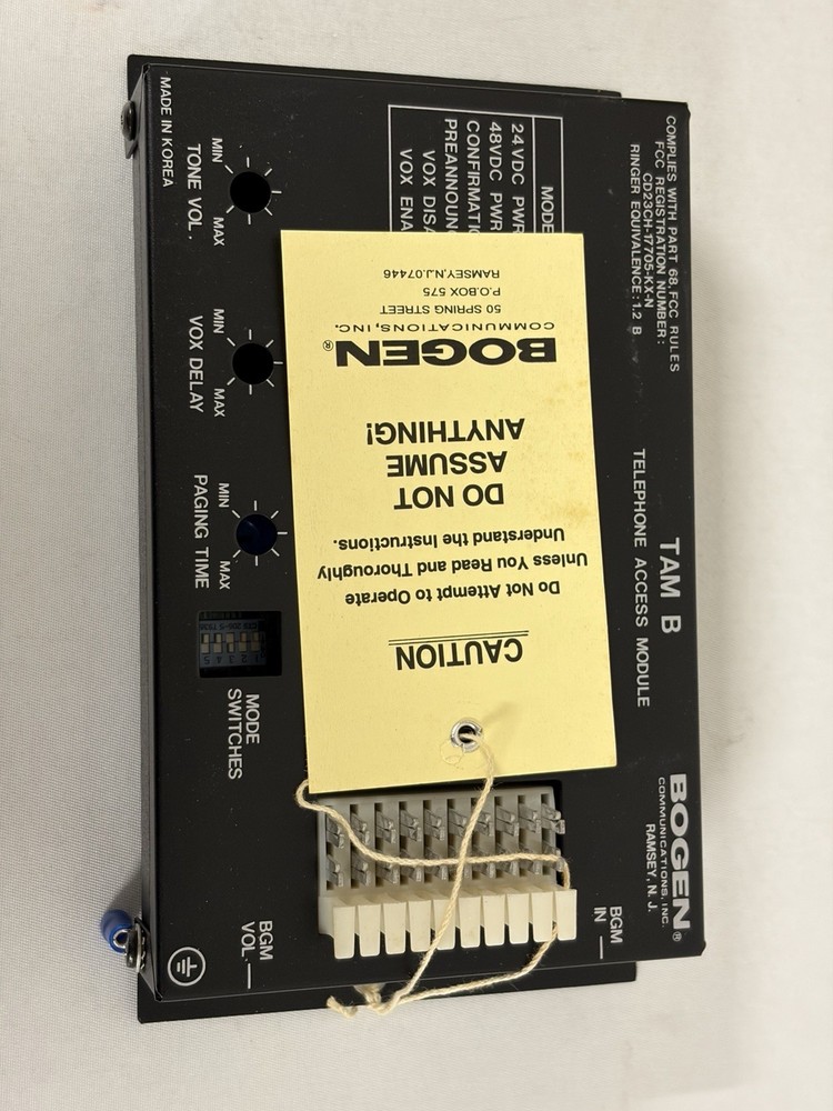 Bogen TAM-B Telephone Access Module Paging System Interface New Old Stock NOS