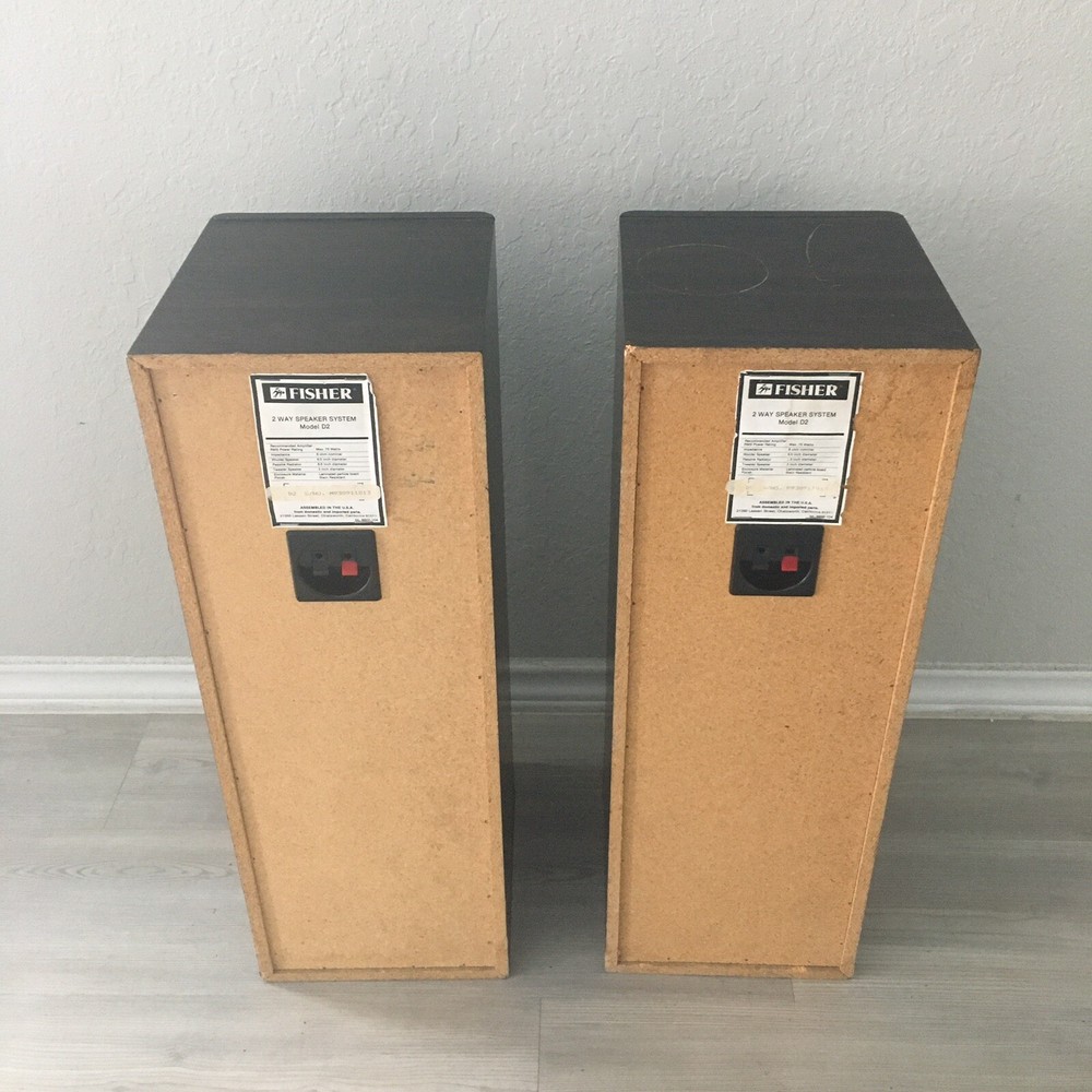 Vintage Fisher 2 Way Speaker System D2 - Untested