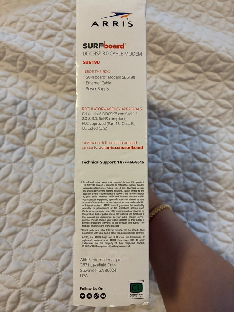 ARRIS SURFboard DOCSIS 3.0 Cable Modem SB6190