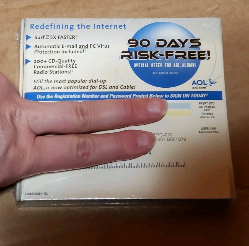 SEALED AOL Optimized Installation Disc - Vintage, Offer, 90 Days