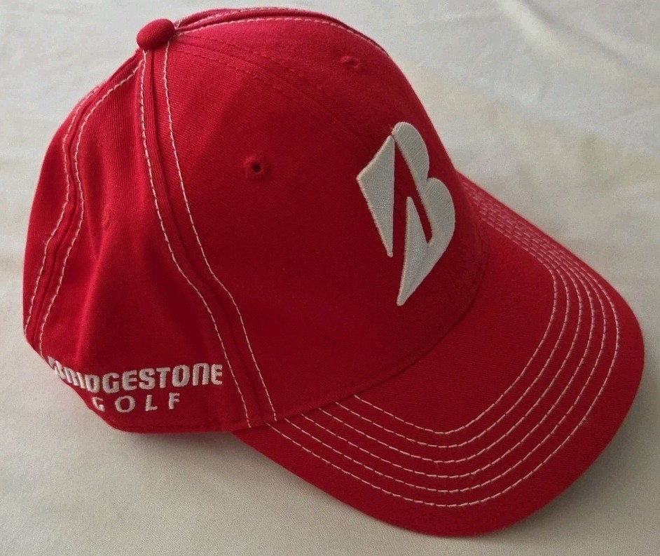 Bridgestone Golf Red Strapback Hat