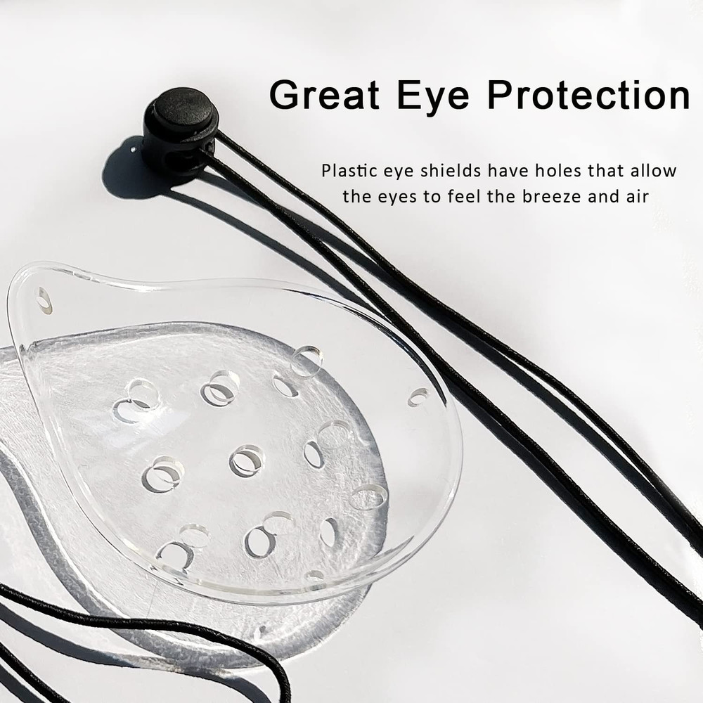 Eye Shield, 2 Pcs Plastic Eye Shield Eye Patch for Eye Protection Eye Surgery Co