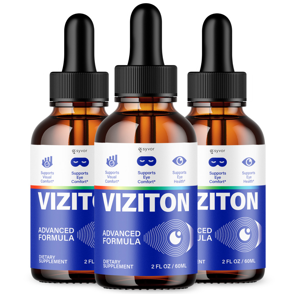 (3 Pack) Viziton Drops Enhance Vision, Support Healthy Eye Function 90 Servings
