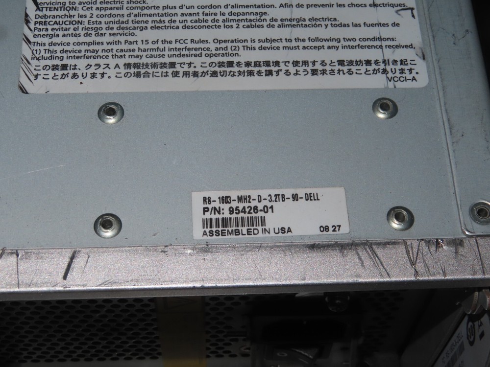 Dell Equallogic PS3000 iSCSI SAN Storage Array 16 SAS 15k Controller w/ HHD