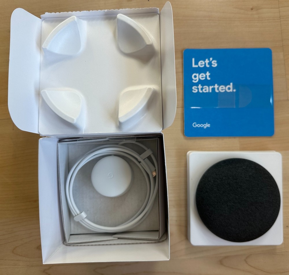 Google Home Mini Smart Speaker– Charcoal (GA00216-US) –Open box