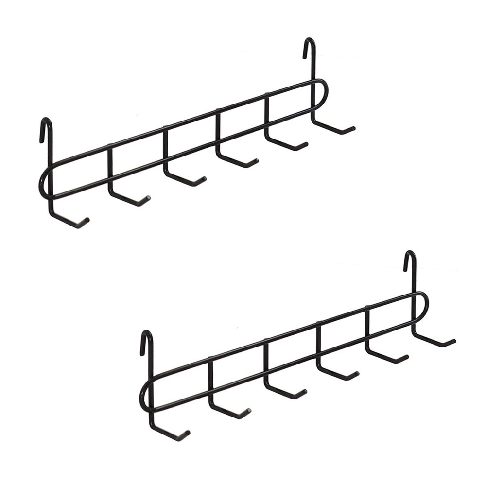 Storage Hooks Rack, 2 Pack - Iron Wire Grid Hooks for Wall Mount Storage and ...