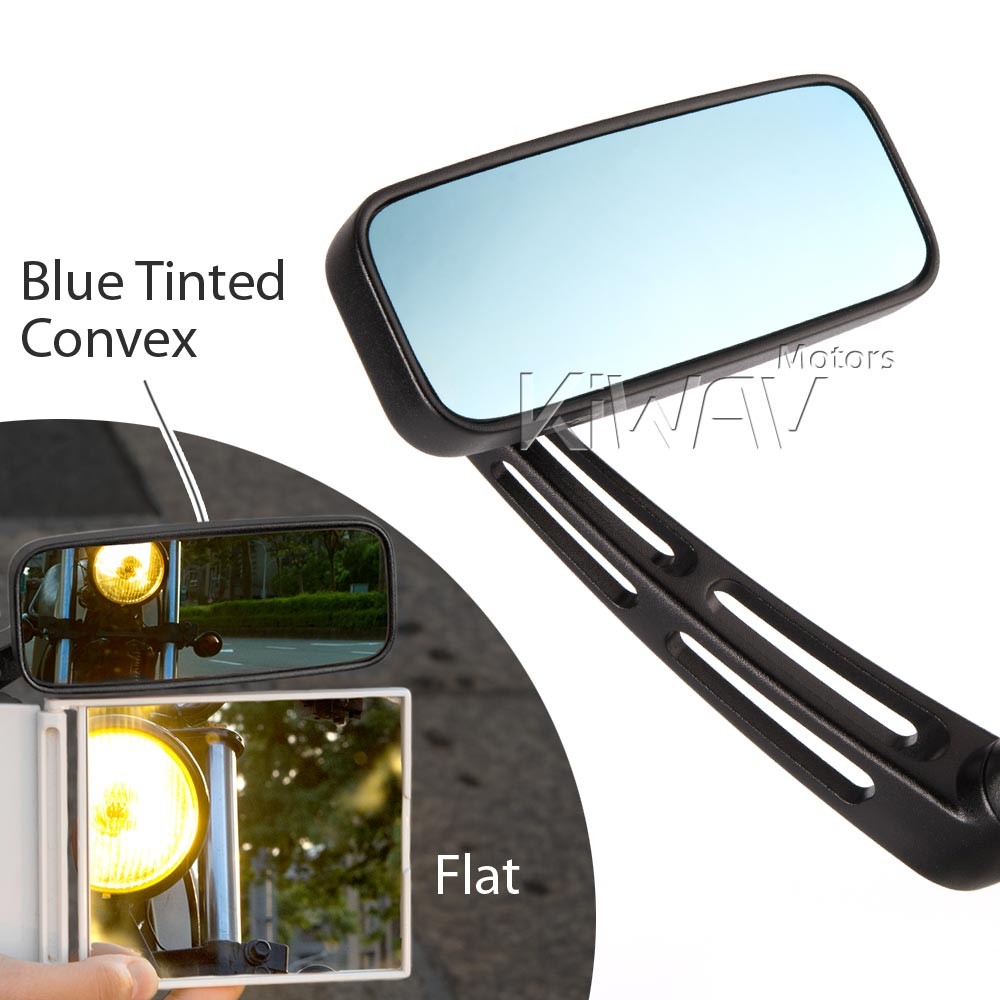 VAWiK Black Rectangle Mirrors & Base CLASSICMX Adjustable fits Ducati Panigale