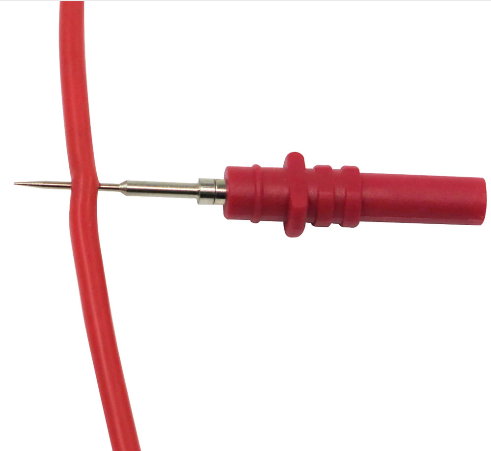 Insulation Piercing Needle + silicone test leads Banana Jack Spring +Soft Case