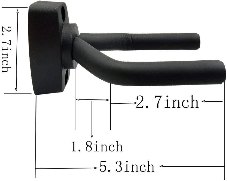 Durable 6 Hook Wall Mount Guitar Holder - Perfect for All String Instruments