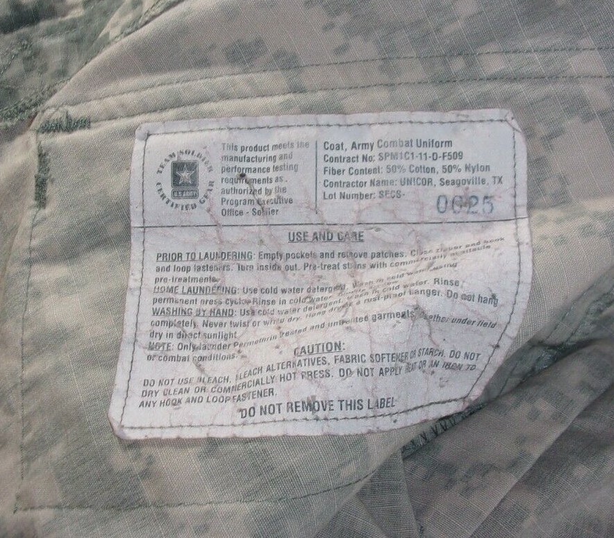 ACU DIGITAL RIPSTOP COMBAT TACTICAL JACKET COAT SIZE EXTRA SMALL LONG