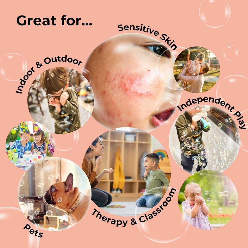 Sensory Bubble Play Set - Aqua Bubble Blower with Botanical Solution for Kids 3+