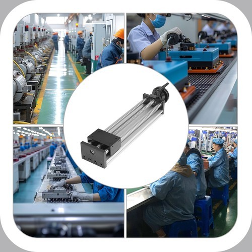 250mm Manual Sliding Table Linear Rail Guide with Dual Optical Axis Design
