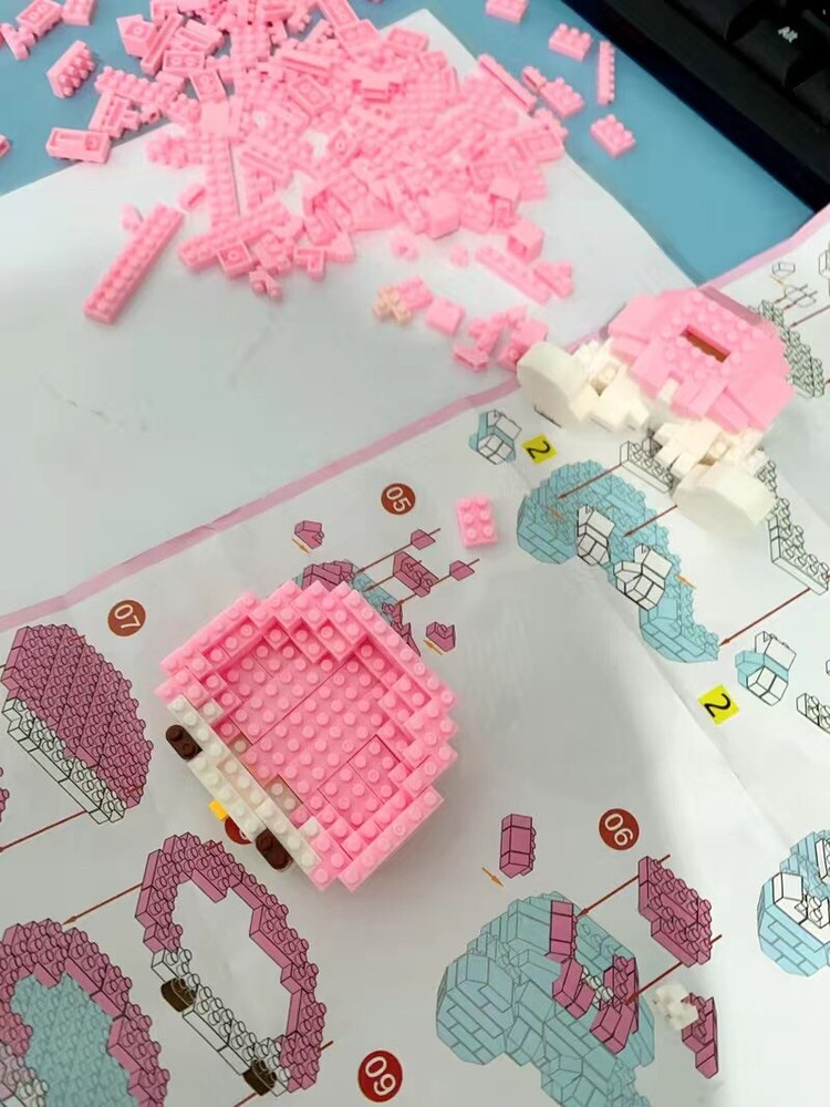 My Melody Mini Building Blocks , 450 Pcs Puzzle Building Blocks Challenging Gift