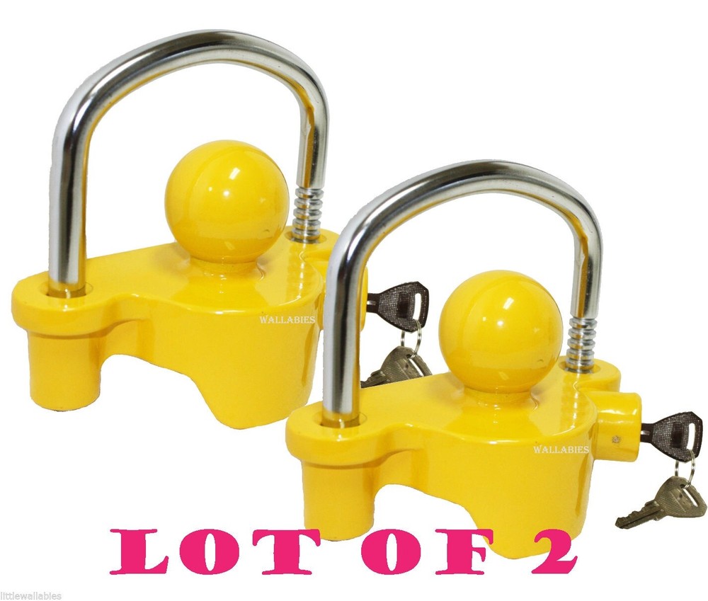 LOT Two DIFFERENT KEY  universal coupler lock Trailer Hitch Lock