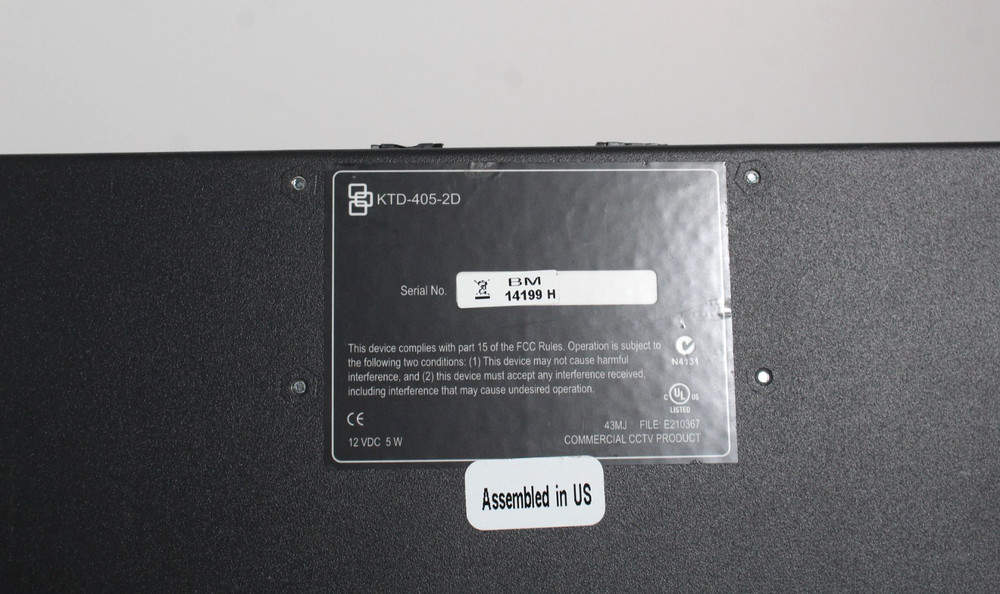 Interlogix KTD-405-2D Controller Keyboard - Untested