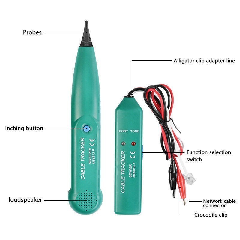 Professional Telephone Line Tracker Cable Tracer Network Cable Tester MS6812
