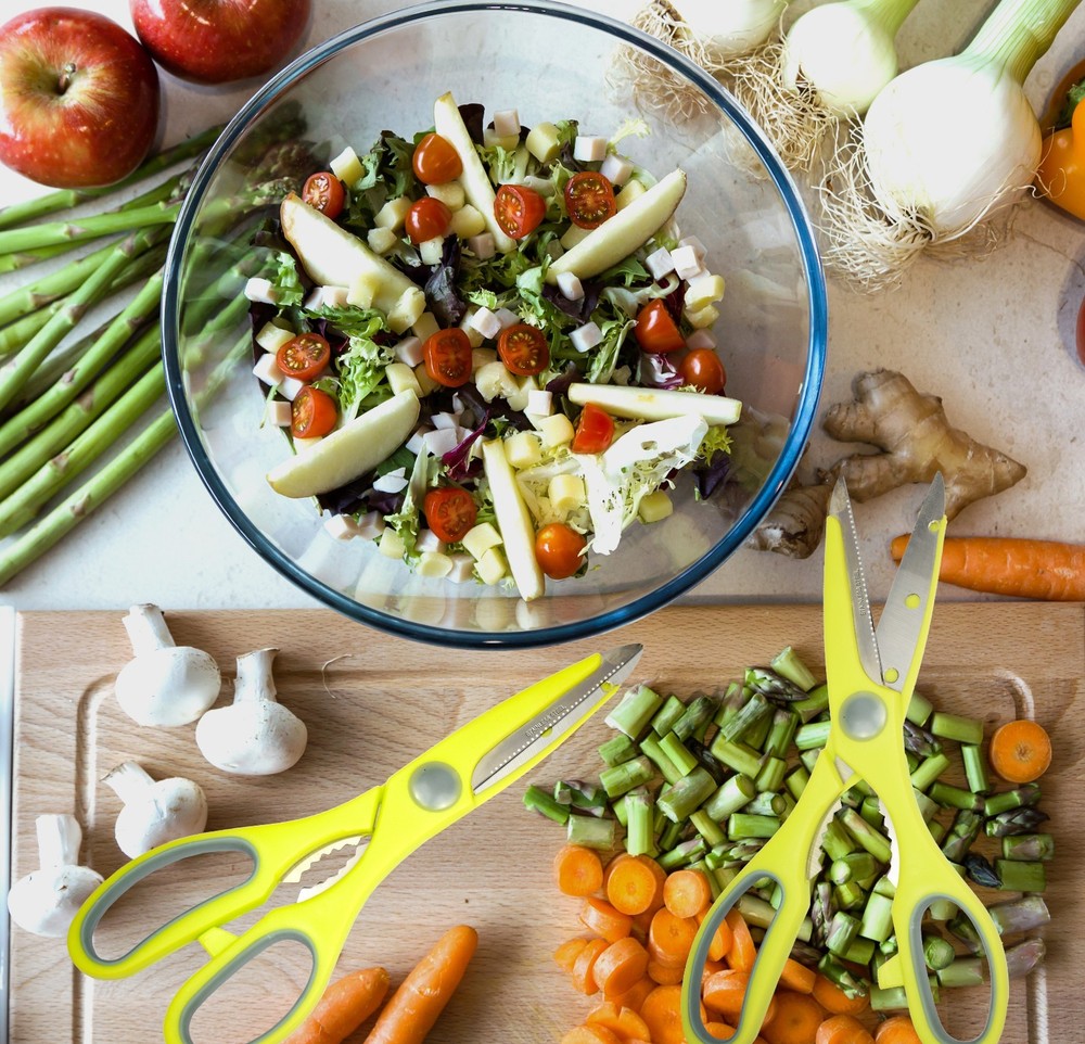 Kitchen Shears Scissor For Vegetables, Sharp, Green/Orange