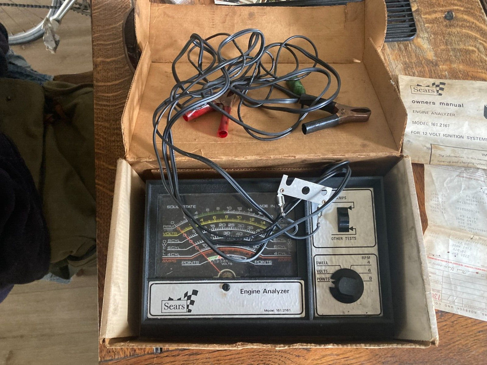 Sears Engine Analyzer 12 Volt Model 28.2161 Vintage