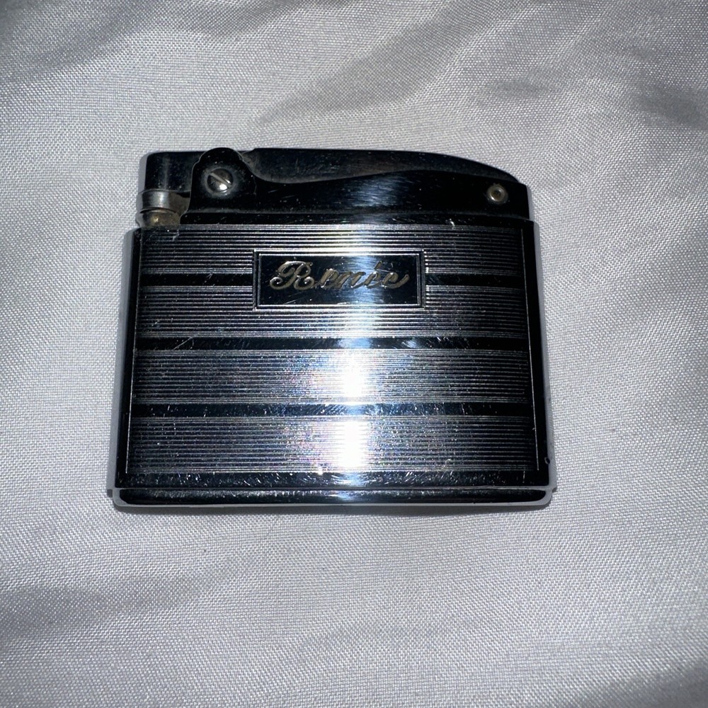 Vintage Ronson Adonis Lighter Silver Renei Engraved