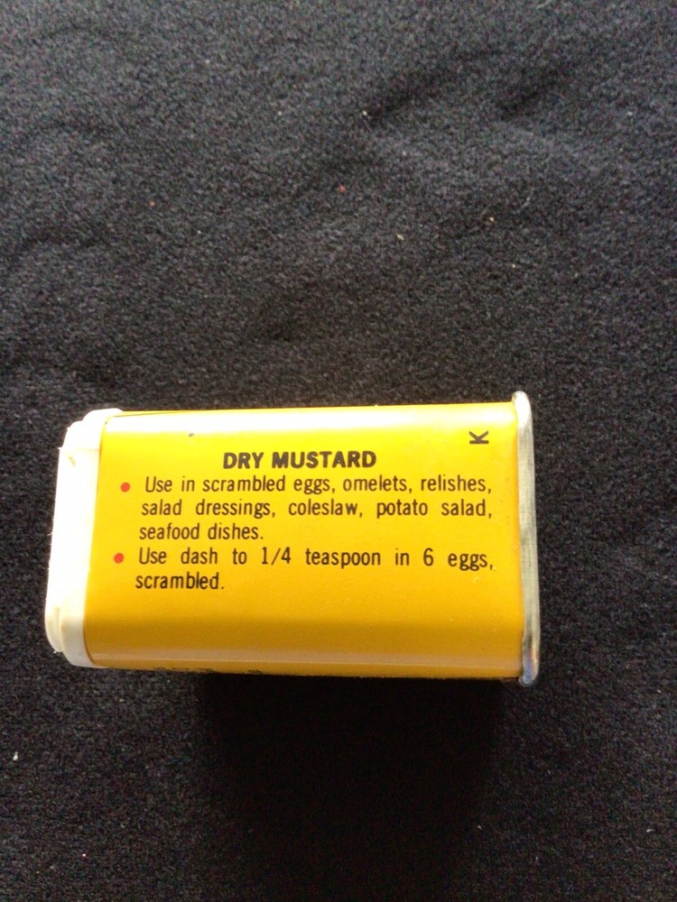 Vintage McCormick Double Superfine Mustard Tin From 1977