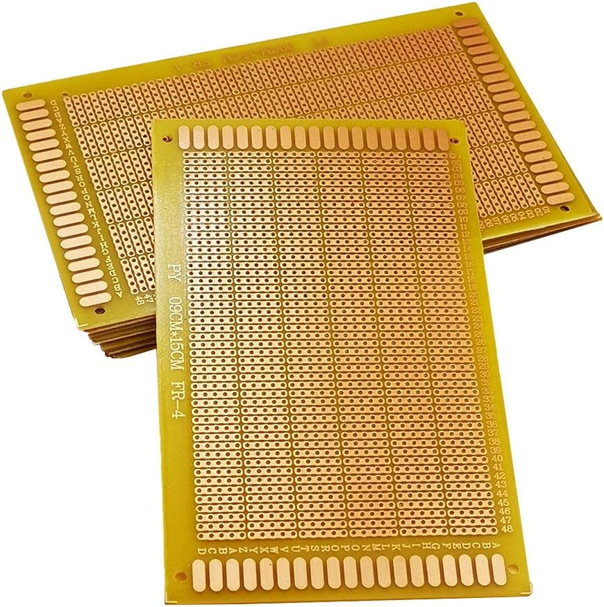 5PCS Perf Board Stripboard,9X15Cm Copper Circuit Board Single Sided PCB Board Br