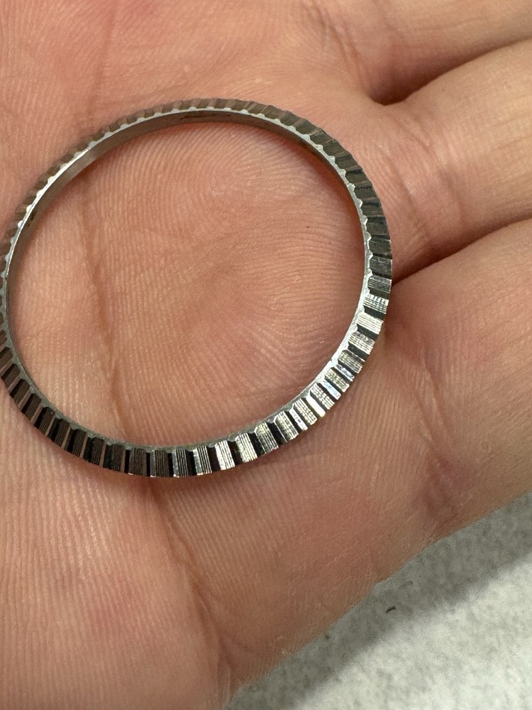 Original Rolex Engine Turned Stainless Steel Bezel 16220
