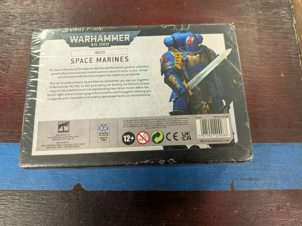 Index Space Marines Data Sheets Warhammer 40K 40,000 Games Workshop Sealed