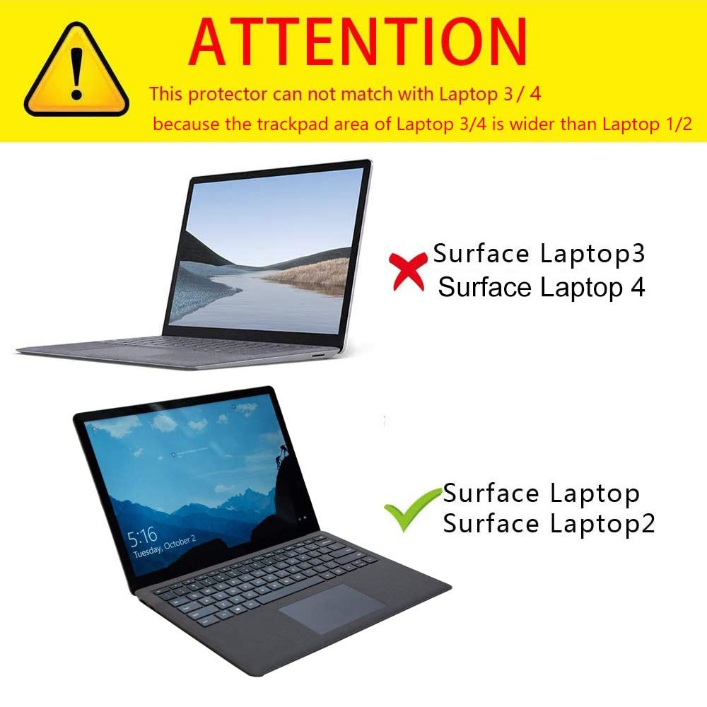 Full Size Keyboard Palm Rest Protector for Microsoft Surface Laptop/Laptop 2 Pal